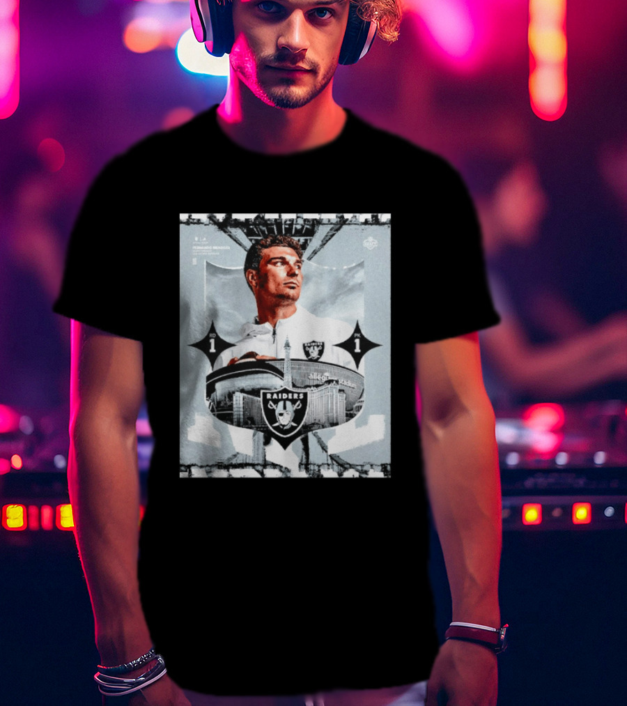 Fernando Mendoza Raiders Allegiant Stadium RD 1 PK 1 T-Shirt
