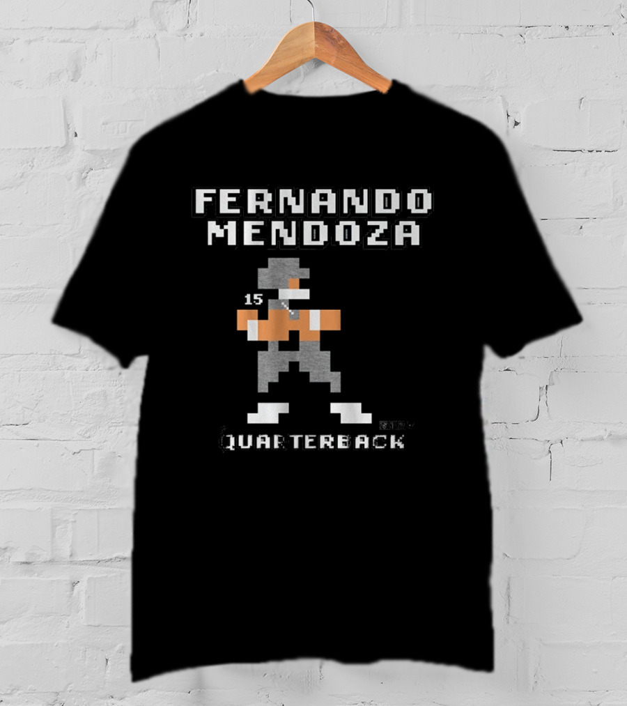 Fernando Mendoza Quarterback 15 Retro Pixel T-Shirt