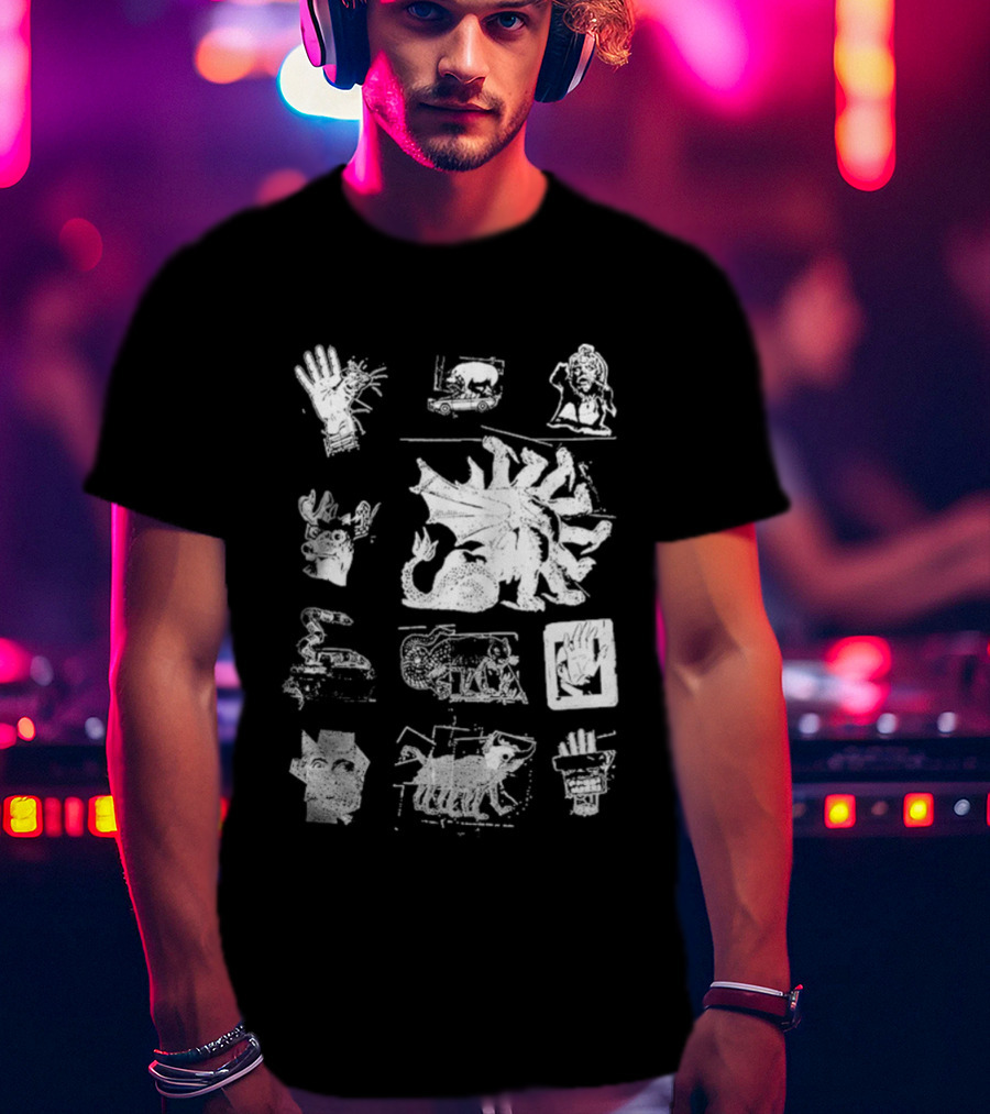 Goose Chain Yer Dragon Collage T-Shirt