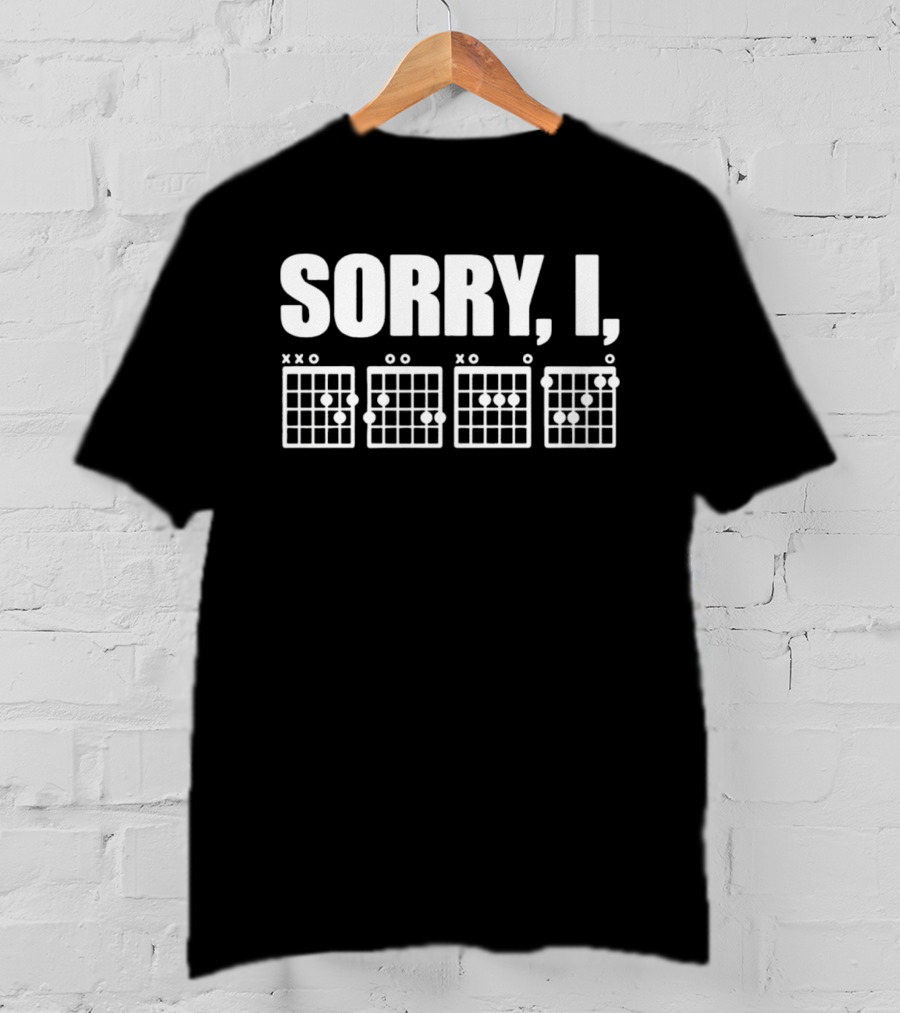 Sorry I DGAF Guitar Chord Charts Music Humor T-Shirt