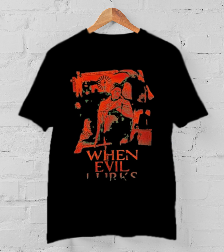 When Evil Lurks Wrath Of God Retro Red T-Shirt