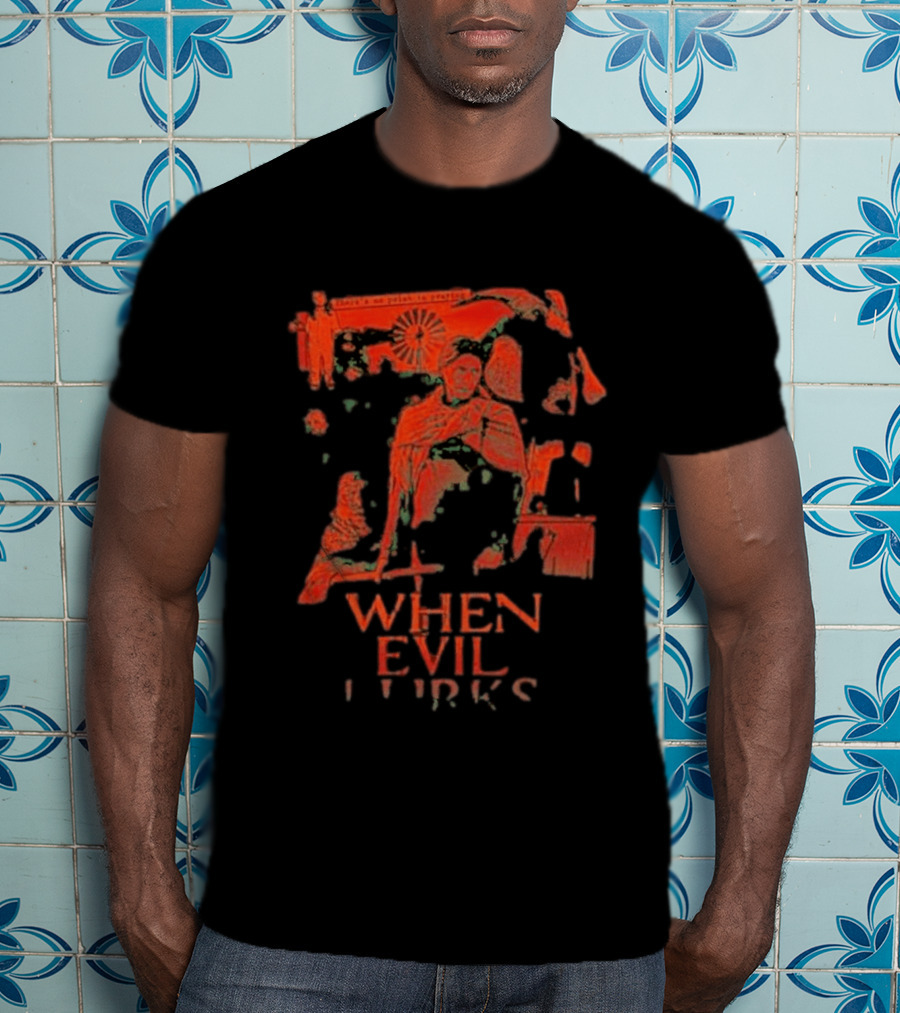 When Evil Lurks Wrath Of God Retro Red T-Shirt