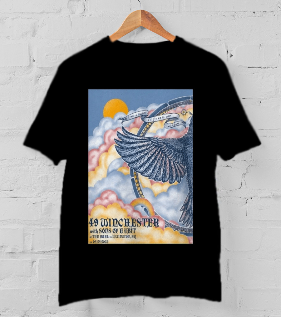 49 Winchester Sons Of Habit The Burl Lexington KY April 24 2026 Bird And Cloud T-Shirt