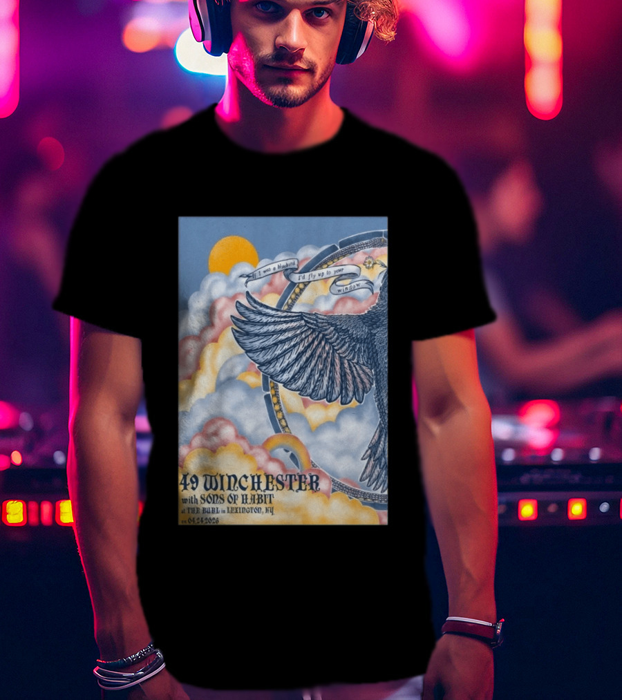 49 Winchester Sons Of Habit The Burl Lexington KY April 24 2026 Bird And Cloud T-Shirt