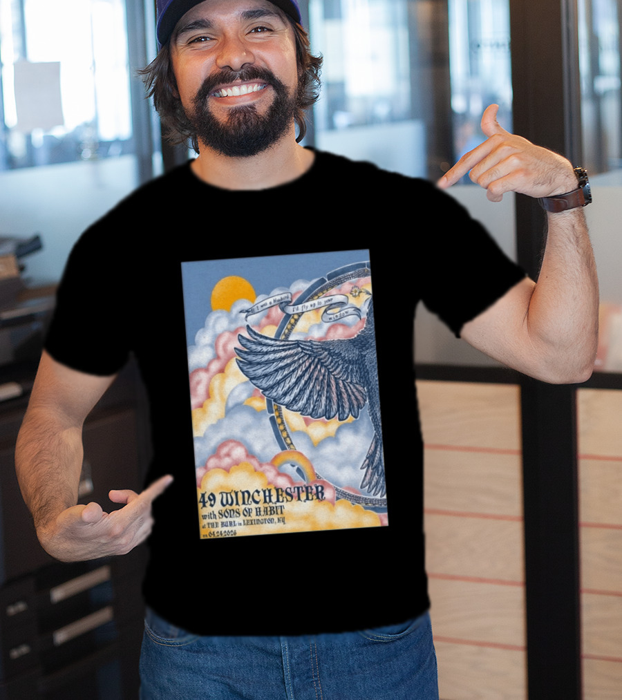 49 Winchester Sons Of Habit The Burl Lexington KY April 24 2026 Bird And Cloud T-Shirt