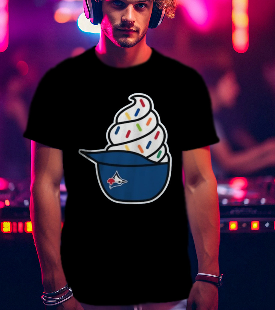 2026 Blue Jays Ice Cream Helmet Toronto Baseball Fan Cap Sundae T-Shirt