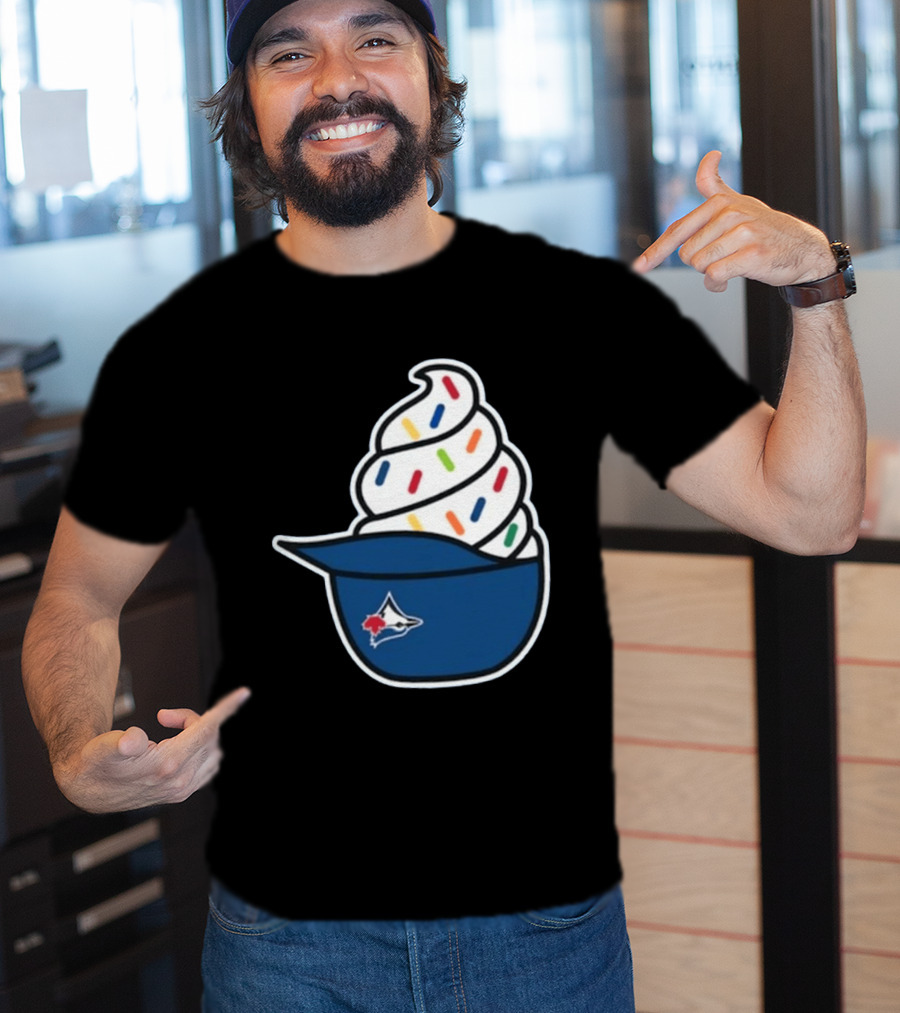 2026 Blue Jays Ice Cream Helmet Toronto Baseball Fan Cap Sundae T-Shirt