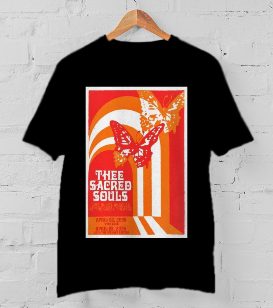 Thee Sacred Souls Live In Los Angeles At The Greek Theatre April 22 23 2026 With Rioghan Womack Sisters T-Shirt