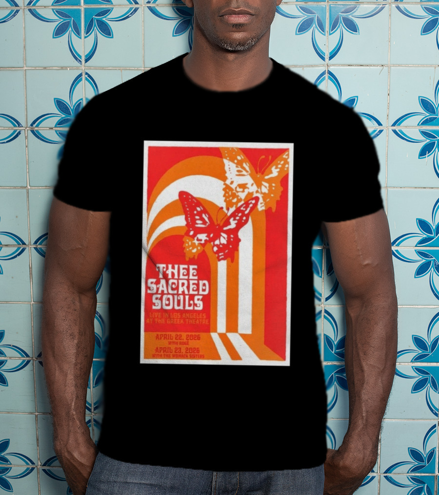 Thee Sacred Souls Live In Los Angeles At The Greek Theatre April 22 23 2026 With Rioghan Womack Sisters T-Shirt