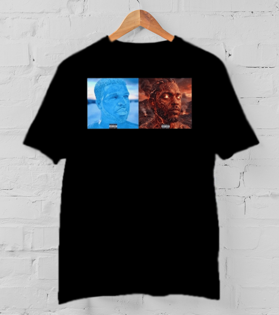 Drake Iceman Kendrick Lamar Fireman Album Cover Mashup T-Shirt