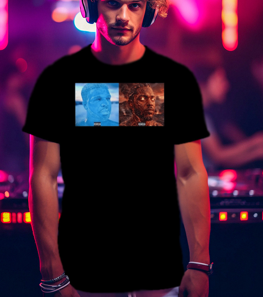 Drake Iceman Kendrick Lamar Fireman Album Cover Mashup T-Shirt