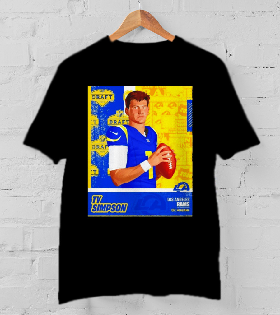 Ty Simpson Los Angeles Rams NFL Draft 2026 Quarterback Alabama T-Shirt
