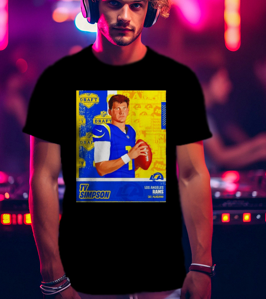 Ty Simpson Los Angeles Rams NFL Draft 2026 Quarterback Alabama T-Shirt