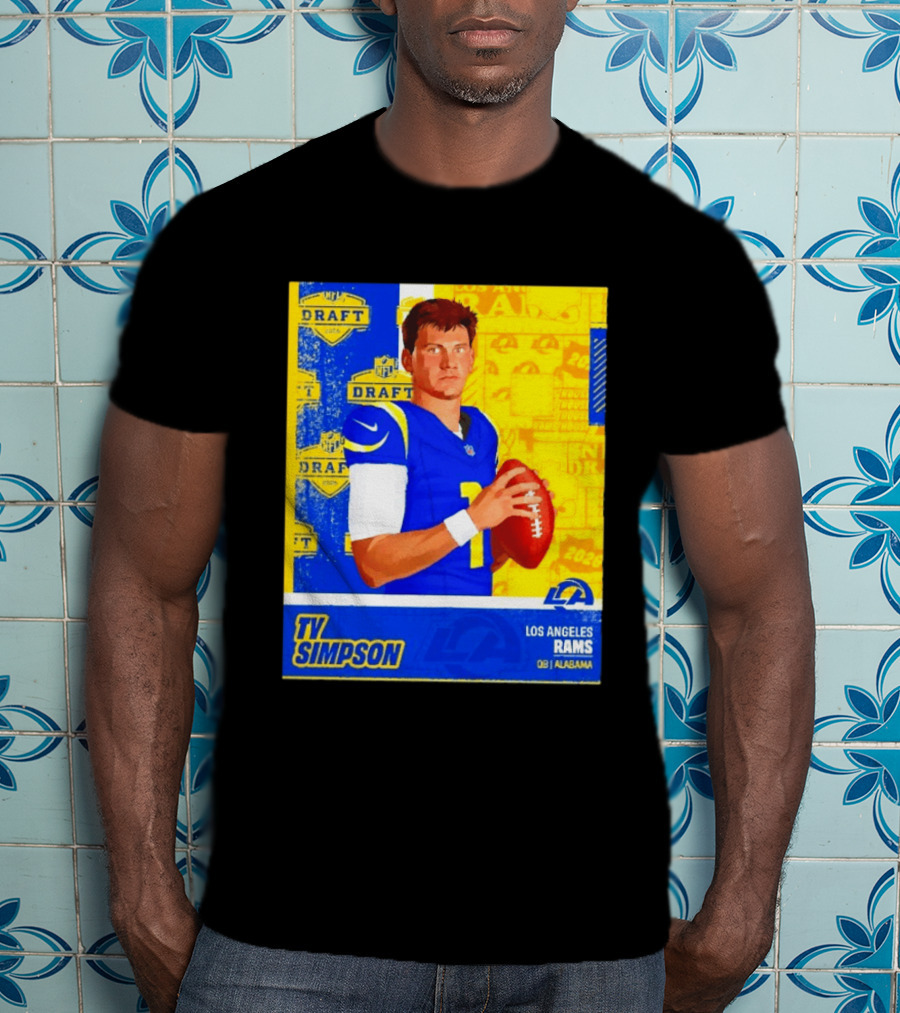 Ty Simpson Los Angeles Rams NFL Draft 2026 Quarterback Alabama T-Shirt