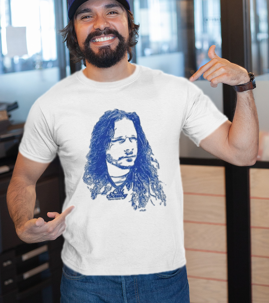 Cal Scruby Tdyk Blue Long Hair T-Shirt