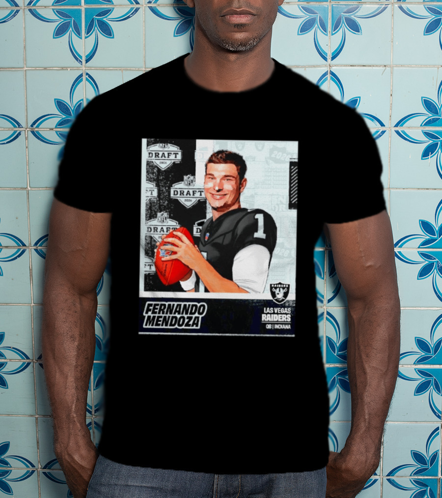 Fernando Mendoza Las Vegas Raiders 2026 Draft QB Indiana NFL T-Shirt