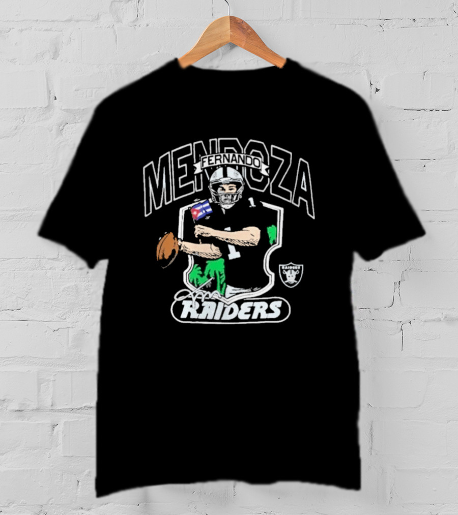 Fernando Mendoza Raiders Football Quarterback T-Shirt