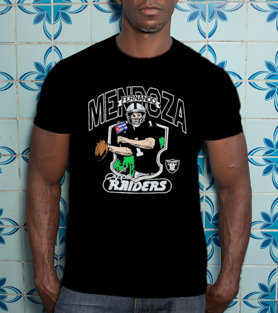 Fernando Mendoza Raiders Football Quarterback T-Shirt