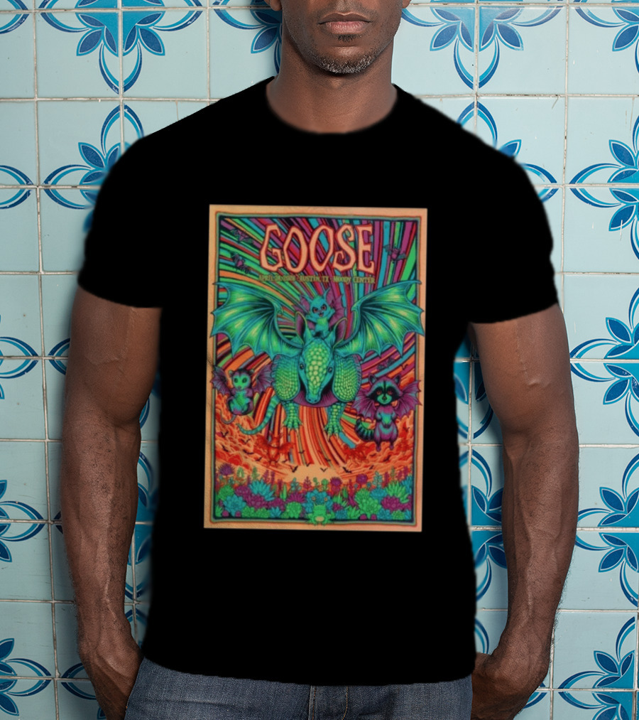Goose April 24 2026 Austin TX Moody Center Dragon Creatures Psychedelic T-Shirt
