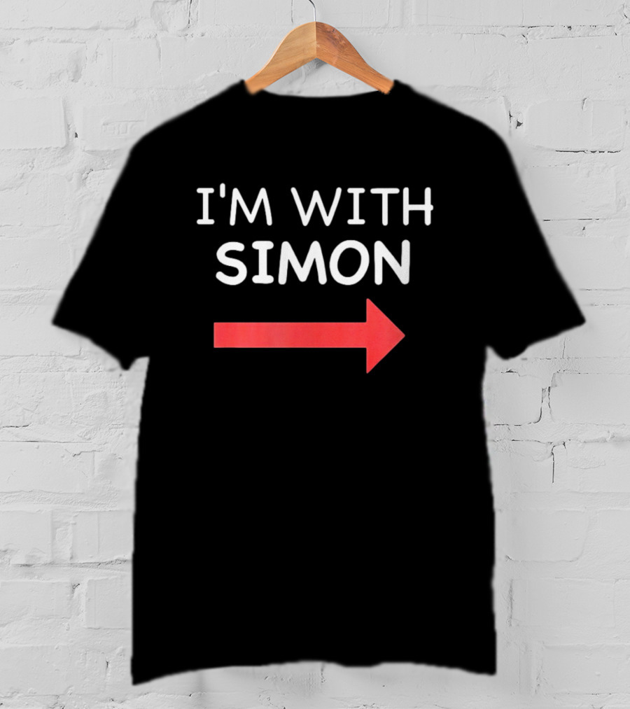I'M WITH SIMON Red Arrow Direction T-Shirt