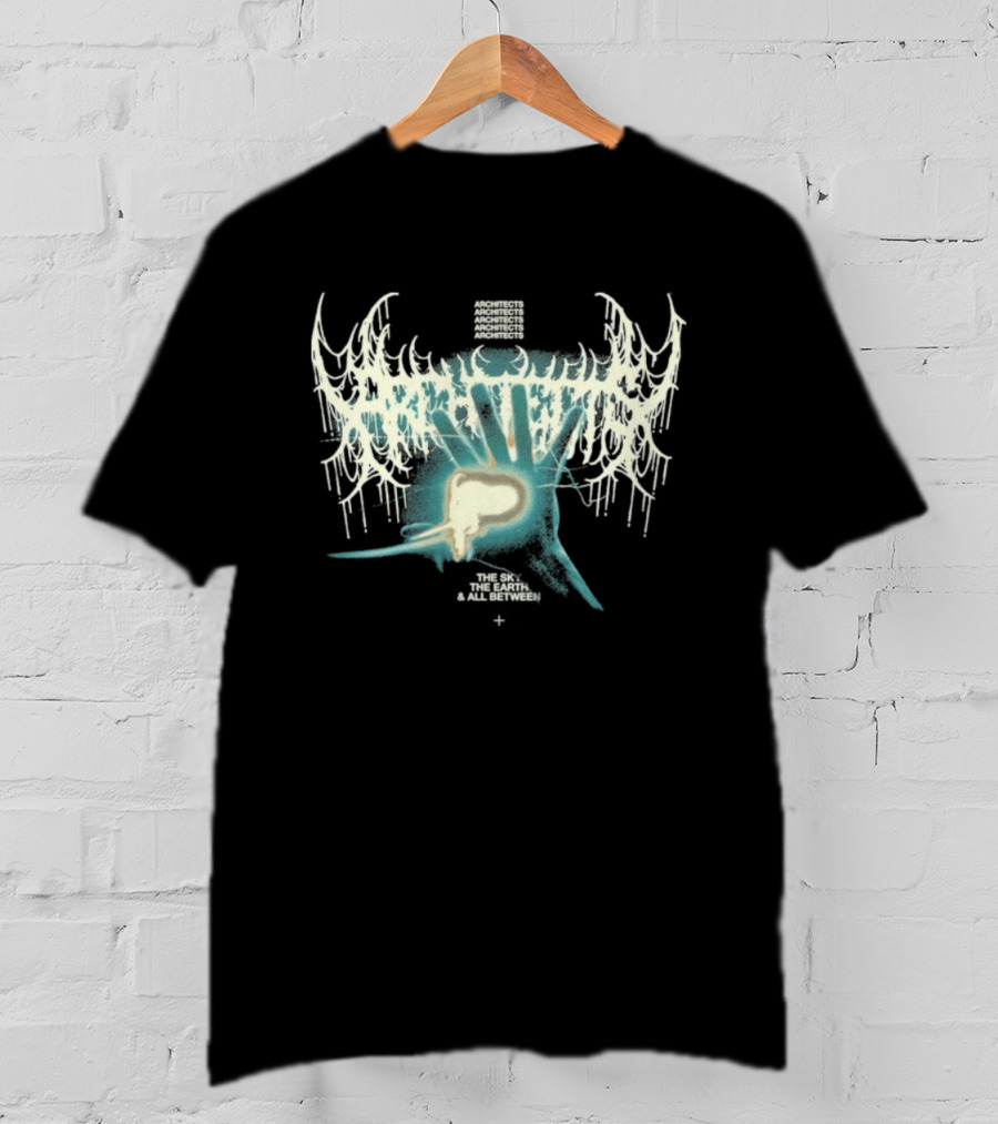 Architects The Earth The Sky And All Between Hand Unique Skull Wings T-Shirt