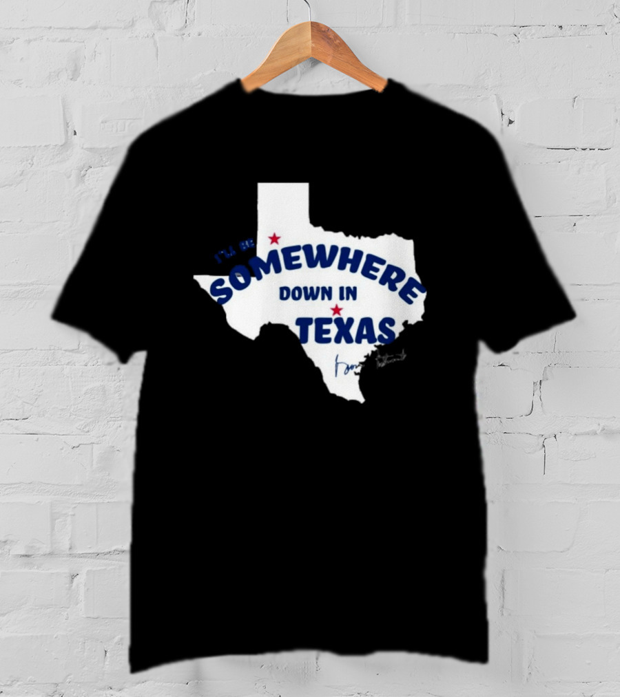 George Strait 2026 Spring Tour I'll Be Somewhere Down In Texas Map T-Shirt