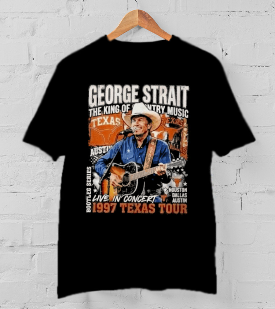 George Strait The King Of Country Music 1997 Texas Tour May 15 2026 Moody Center Austin TX NCAA Texas Longhorns T-Shirt