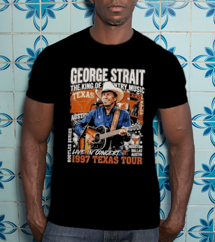 George Strait The King Of Country Music 1997 Texas Tour May 15 2026 Moody Center Austin TX NCAA Texas Longhorns T-Shirt