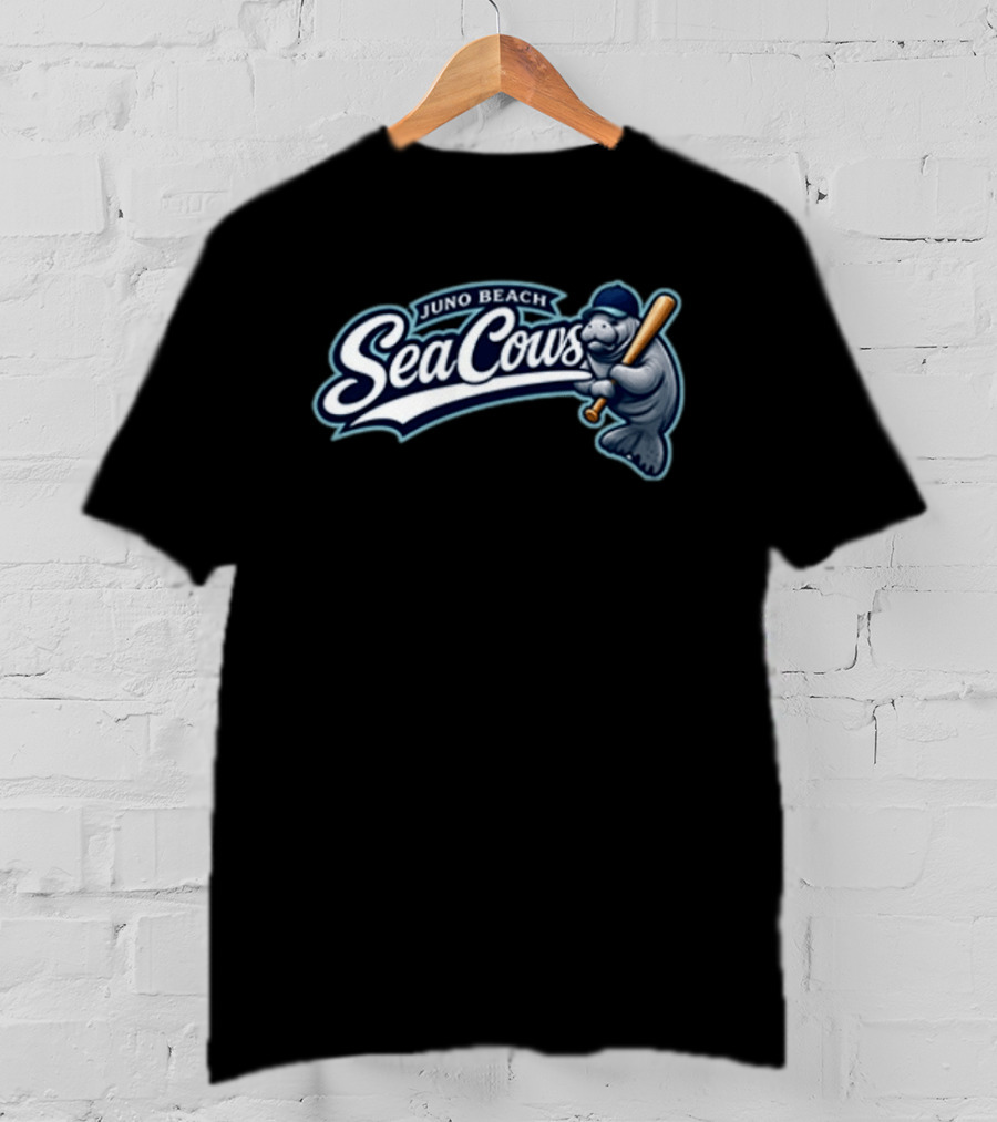 Juno Beach Sea Cows Baseball Manatee Team Sports Fan T-Shirt