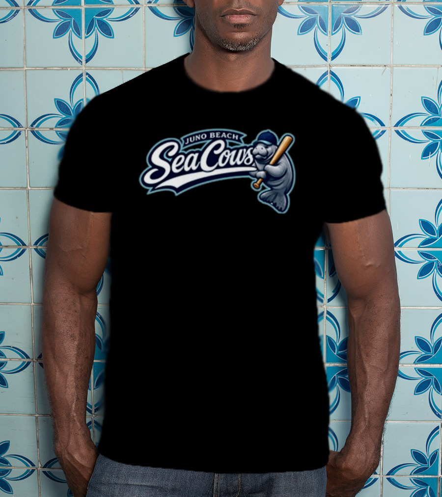 Juno Beach Sea Cows Baseball Manatee Team Sports Fan T-Shirt