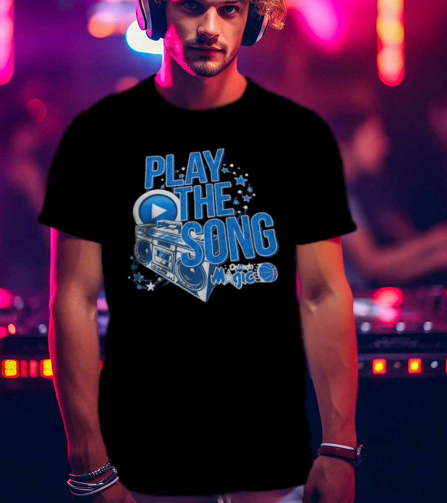 Play The Song Orlando Magic Boombox And Stars T-Shirt