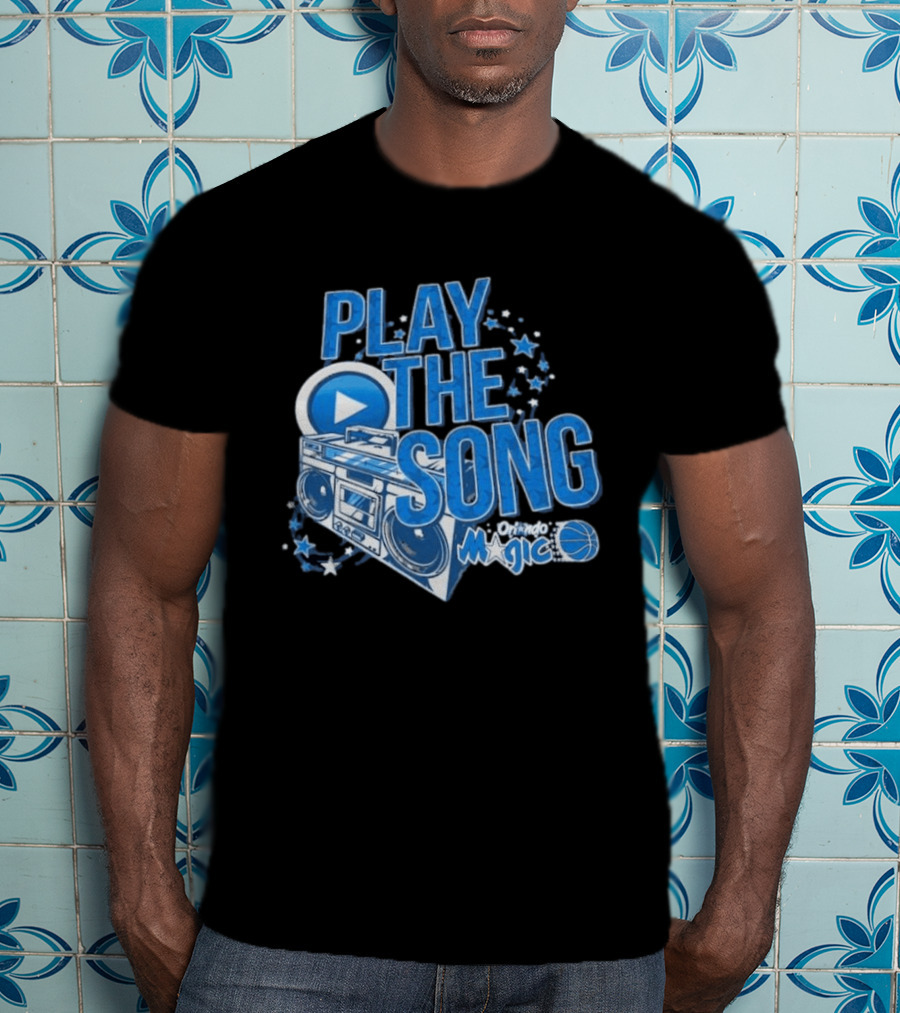 Play The Song Orlando Magic Boombox And Stars T-Shirt