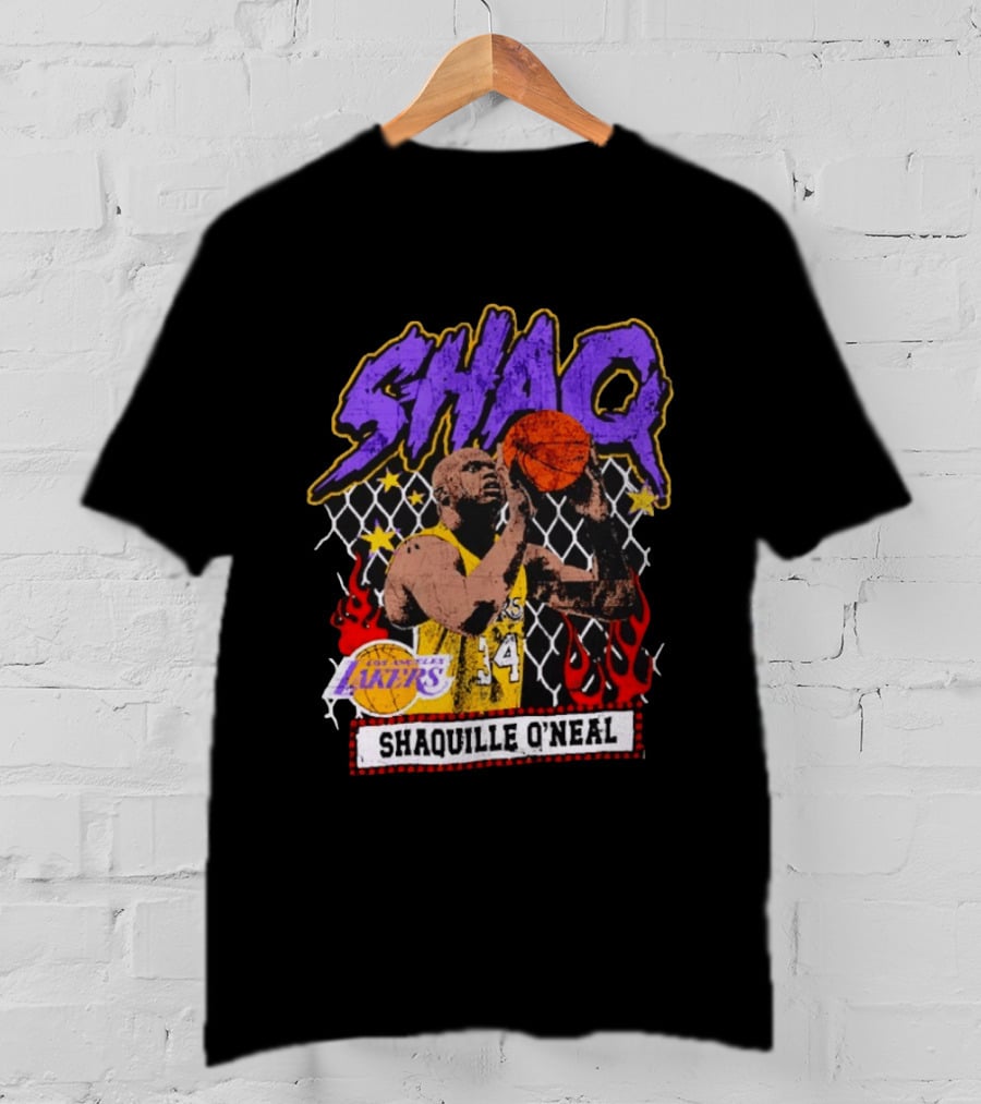 Shaquille O'Neal Shaq Los Angeles Lakers Basketball Icon 34 T-Shirt