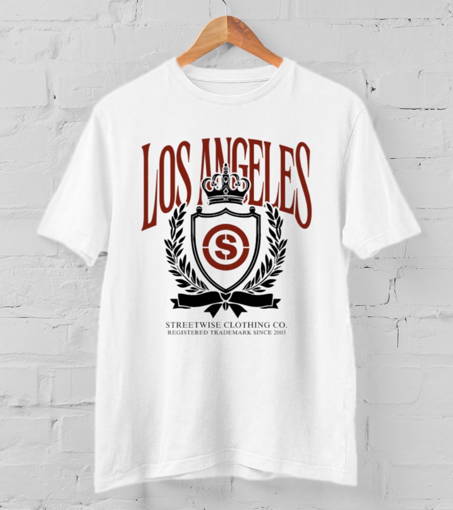 Los Angeles Streetwise Clothing Co Registered Trademark City Crest Since 2003 T-Shirt