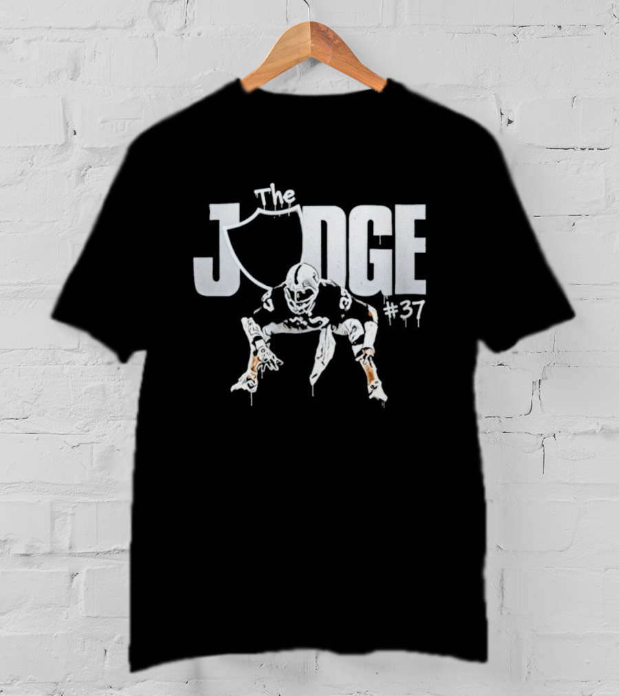 The Judge Las Vegas Raiders 37 Linebacker T-Shirt