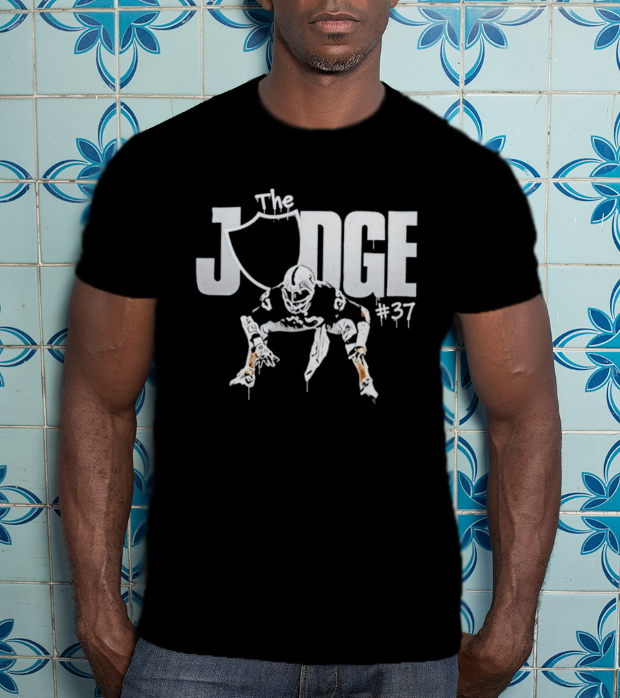 The Judge Las Vegas Raiders 37 Linebacker T-Shirt