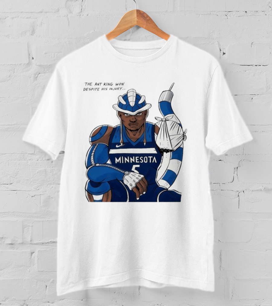 Anthony Edwards Minnesota Timberwolves Game 2 Ant King Triumph Injury T-Shirt