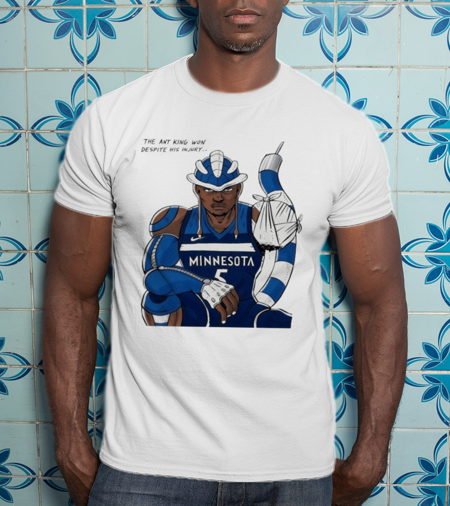 Anthony Edwards Minnesota Timberwolves Game 2 Ant King Triumph Injury T-Shirt