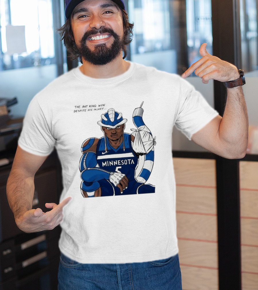 Anthony Edwards Minnesota Timberwolves Game 2 Ant King Triumph Injury T-Shirt