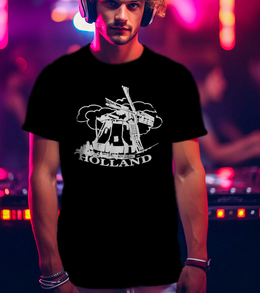 Jaafar Jackson Holland Windmill Classic Dutch Scene T-Shirt