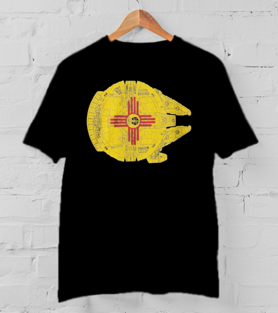 New Mexico Zia Symbol On Millennium Falcon Starship T-Shirt