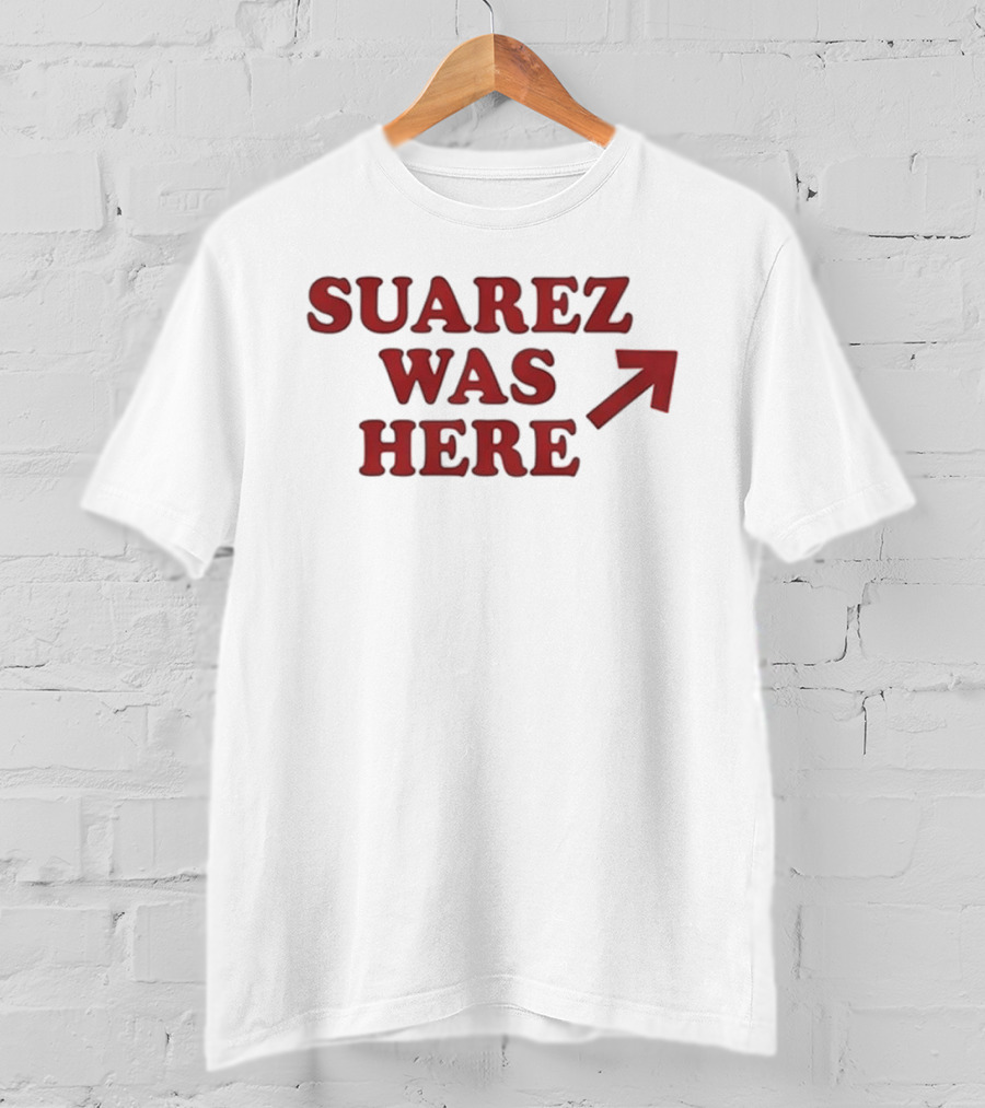 Suarez Was Here Arrow Icon Bold Red T-Shirt