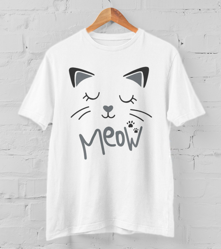 The Boys Starlight Meow Cat Face With Ears And Whiskers T-Shirt