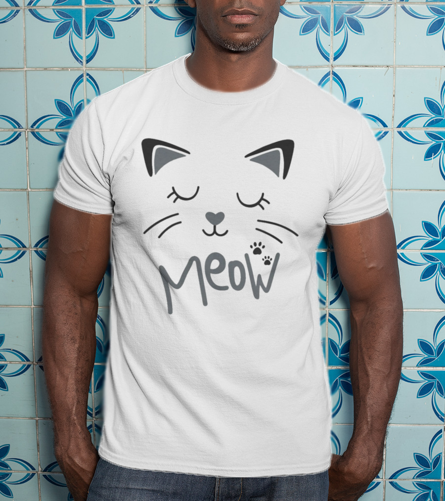 The Boys Starlight Meow Cat Face With Ears And Whiskers T-Shirt