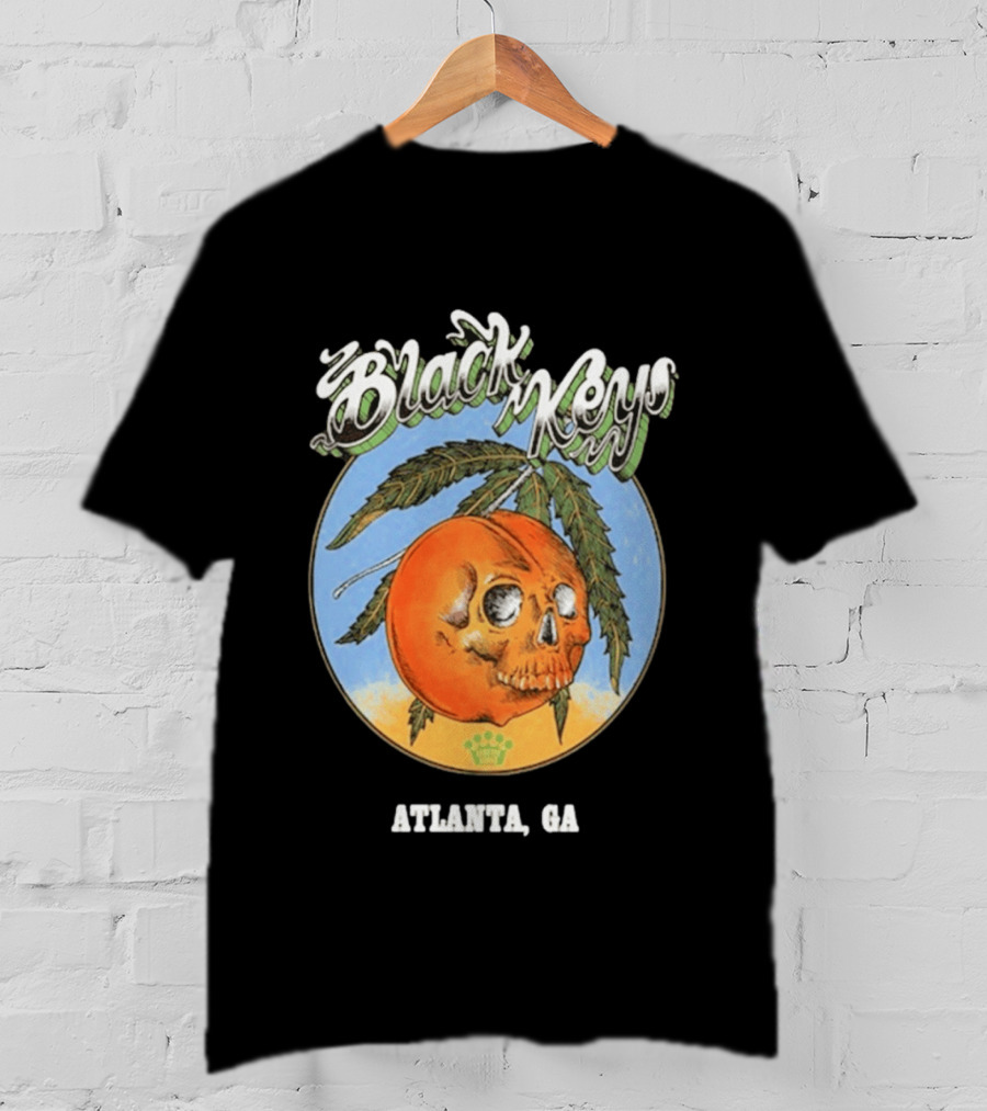 Black Keys Atlanta GA Skull Orange T-Shirt