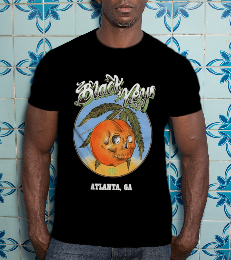 Black Keys Atlanta GA Skull Orange T-Shirt