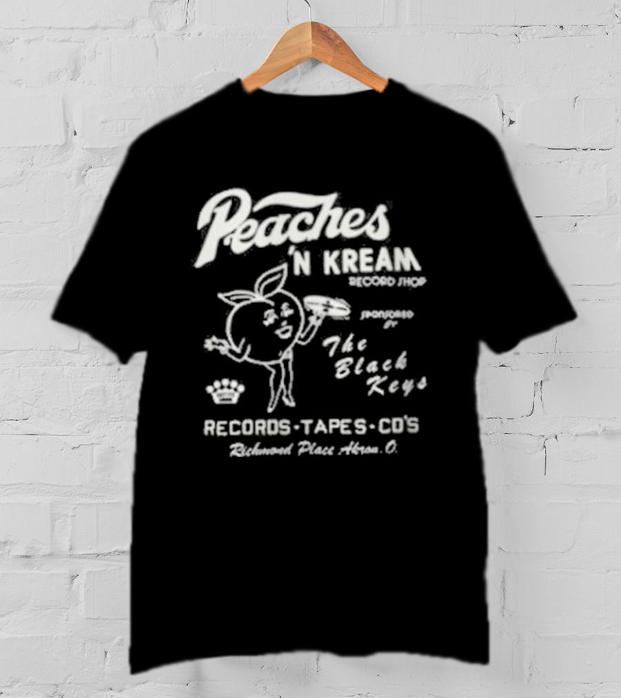 Peaches N Kream Records Promoted By The Black Keys Records Tapes CDs Atlanta GA T-Shirt