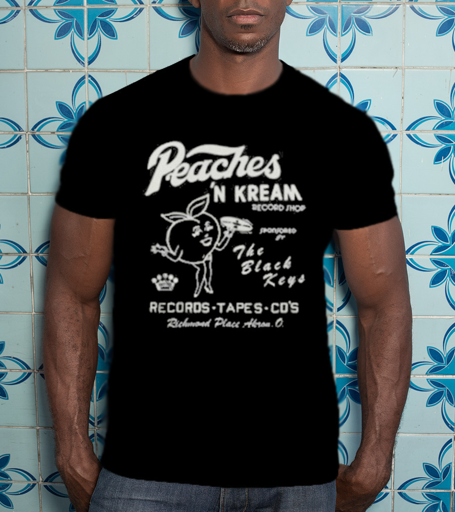 Peaches N Kream Records Promoted By The Black Keys Records Tapes CDs Atlanta GA T-Shirt