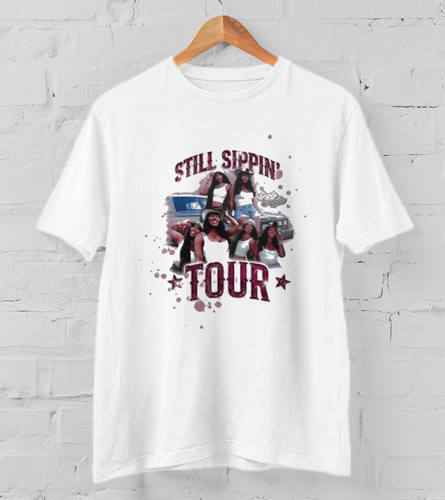 Still Sippin' Tour By Pour Minds Retro Vibe T-Shirt