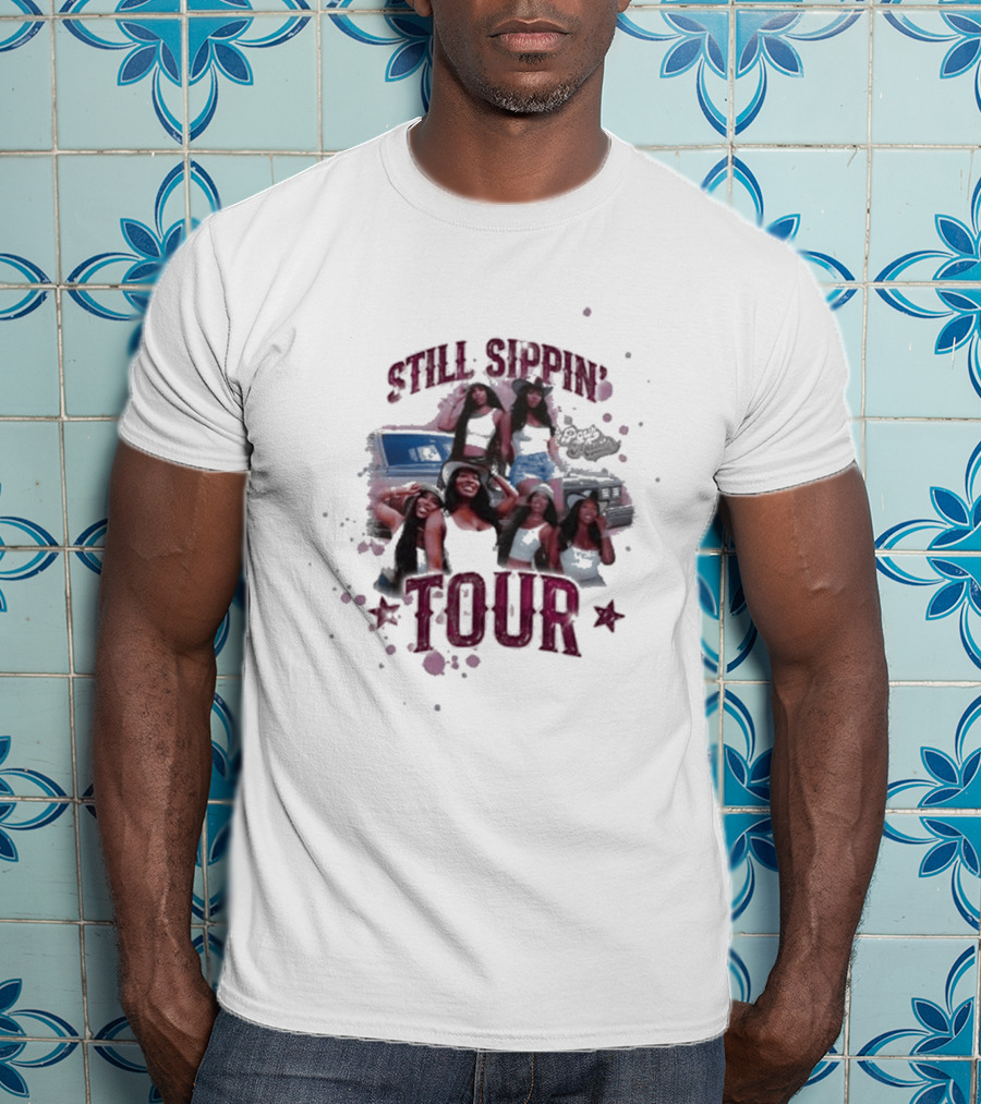 Still Sippin' Tour By Pour Minds Retro Vibe T-Shirt